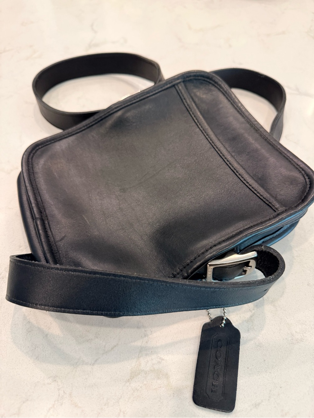 Coach Black Leather Crossbody Bag